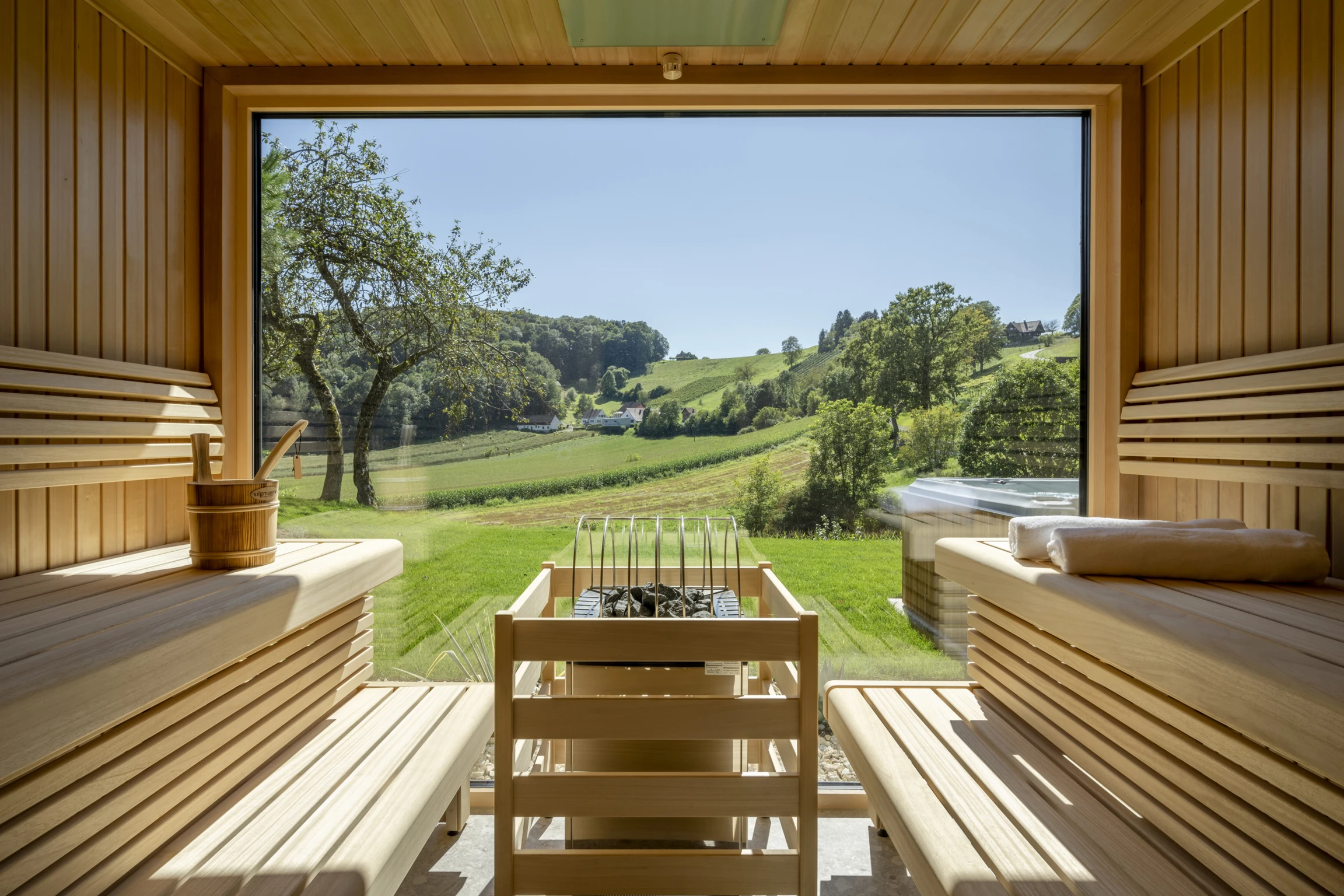 Rebenhof – private Sauna mit Panoramablick